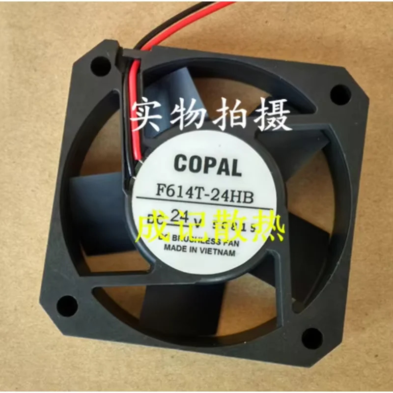COPAL F614T-24MB F614T-24MC F614T-24HB 사각 냉각팬 2핀 서버 DC 24V 60x60x15mm