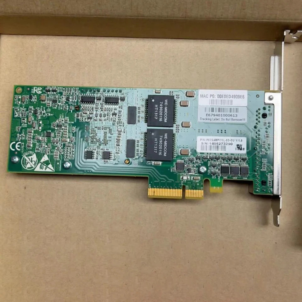 Silicom I350AM4 RJ45 4 포트 기가비트 전기 인터페이스 네트워크 카드 PE2G4BPI35LA-SD