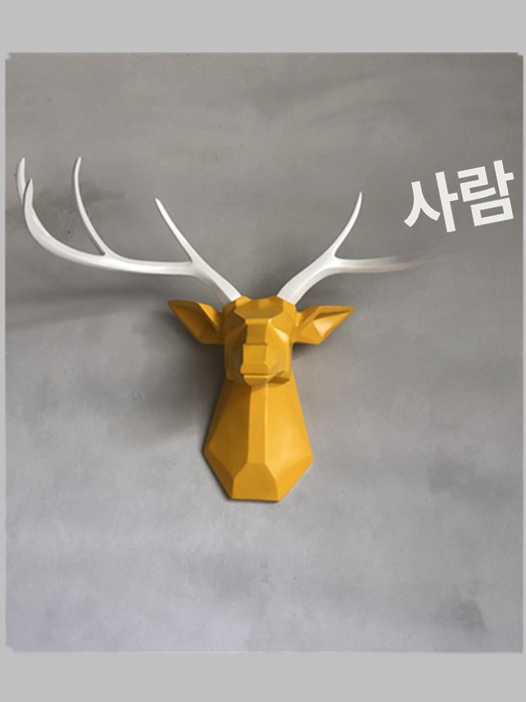 복고풍 트로피 데코 소품 빈티지 벽장식 헌팅 엔틱 사자 가게 레트로 뿔 북유럽 이미지 6