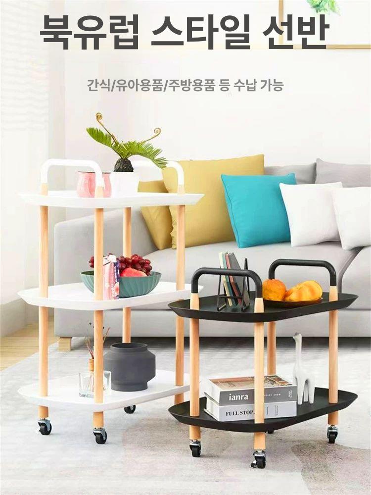 이동식 서빙카트 업소용 커피 트롤리 수납 레스토랑 호텔 웨건 디자인 모던 다층 - 상세 이미지 5