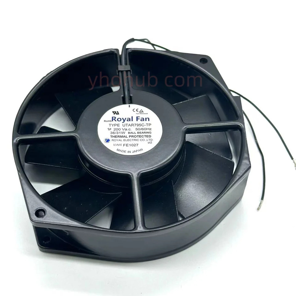 로얄 팬 UTAR795C-TP AC 200V 36/31W 172x151x38mm 2핀 서버 냉각팬