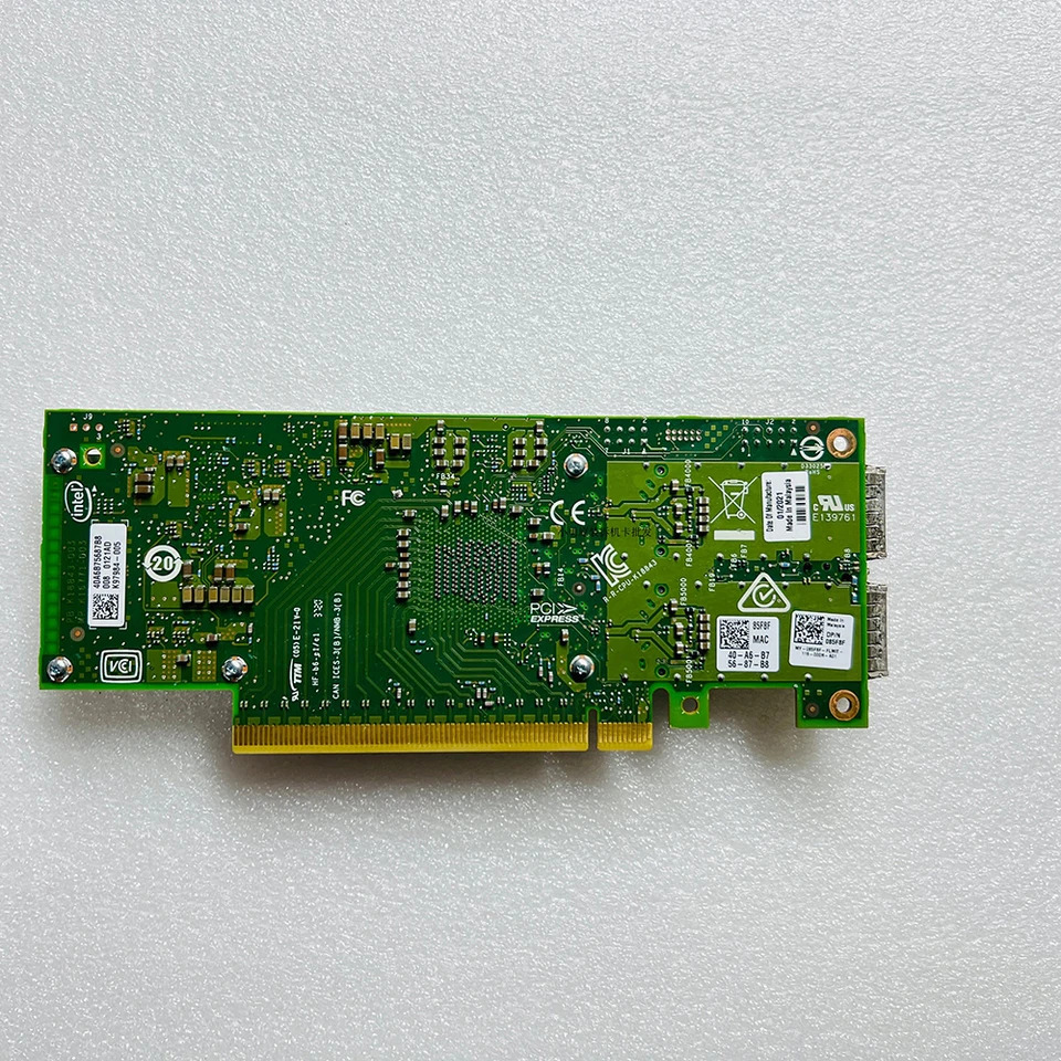 듀얼 포트 100G 파이버 10G 네트워크 카드 DELL 085F8F E810-CQDA2