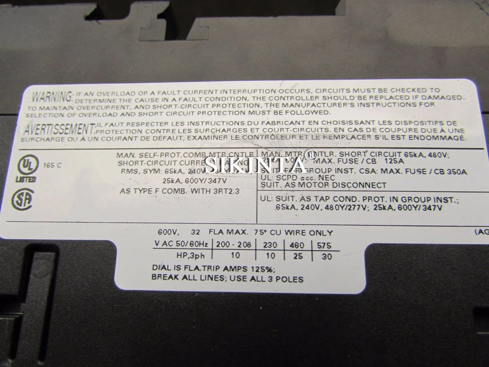 3RV2031-4EA10 3RT2026-2KB40 전원 회로차단기 완전히 리퍼