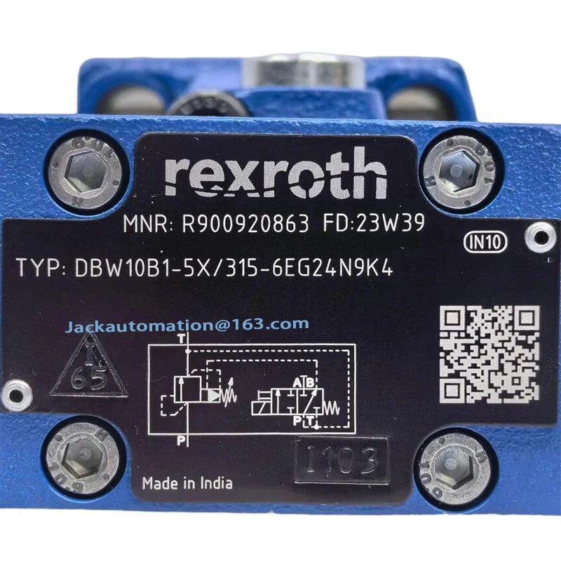 REXROTH 릴리프 밸브 오리지널 DBW10B1-5X 315-6EG24N9K4 DBW10B1-52 R900920863