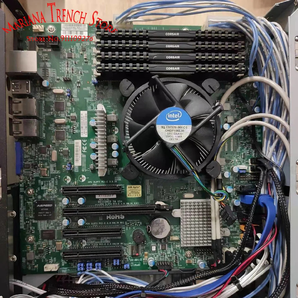 Supermicro Micro 마더보드X11SSM-F LGA1151 E3-1200 v6/v5 7th 6th Gen. Core i3 시리즈 8 SATA3 6Gbps IPMI 2.0