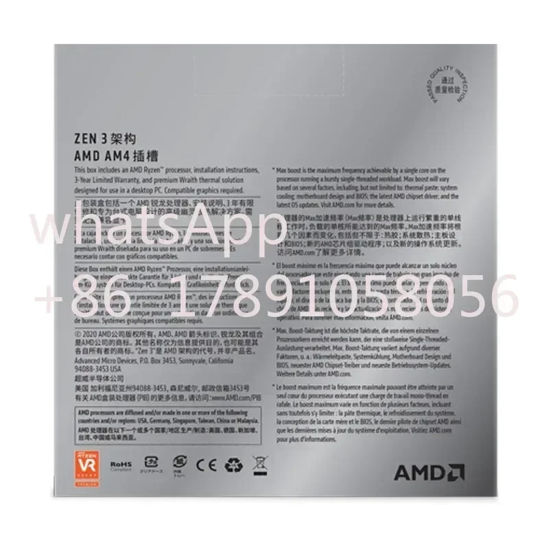 Ryzen호환R5 5600형 CPU B450M B550M 메보드6 코어 12 스레드 3.5GHz 65W