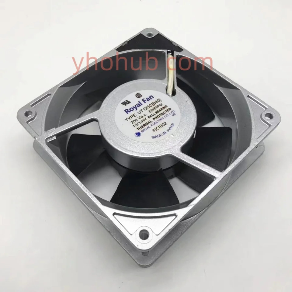 로얄 팬 UT125C mm AC 200V 15/14W 서버 냉각팬
