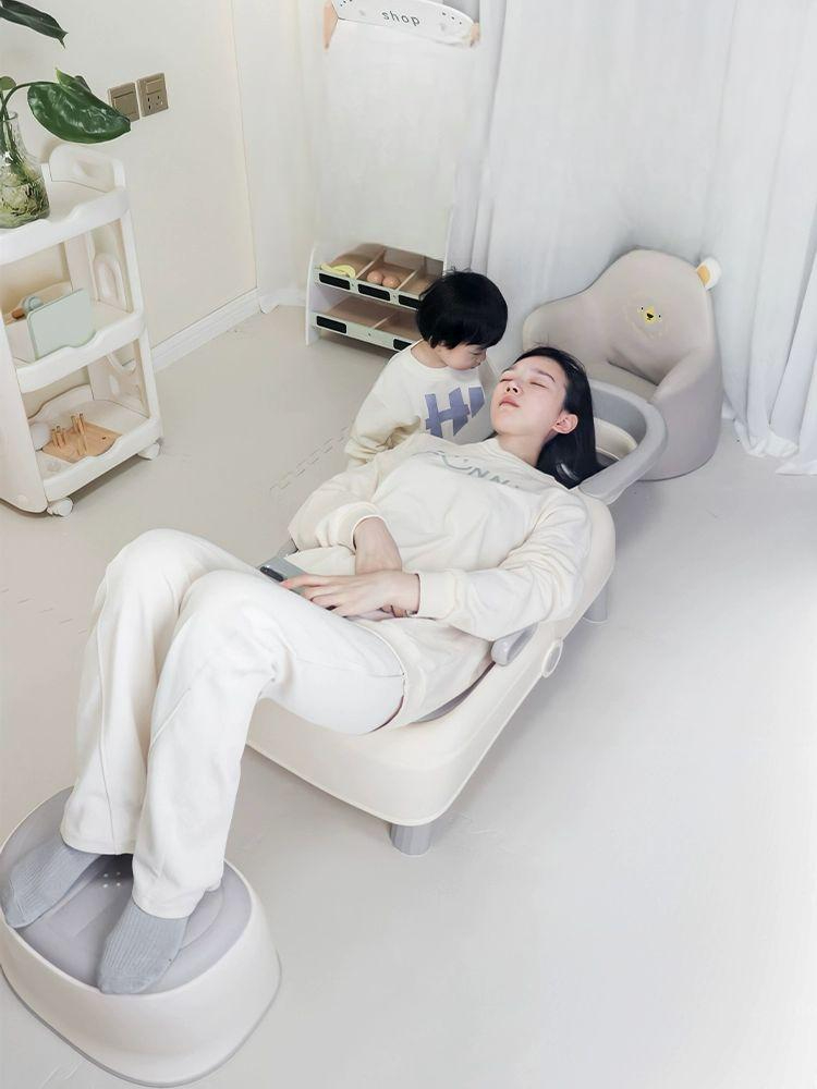 접이식 침대 샴푸베드 간이 성인샴푸의자 성인용 머리감는의자 복지용구 보조기 - 상품 이미지