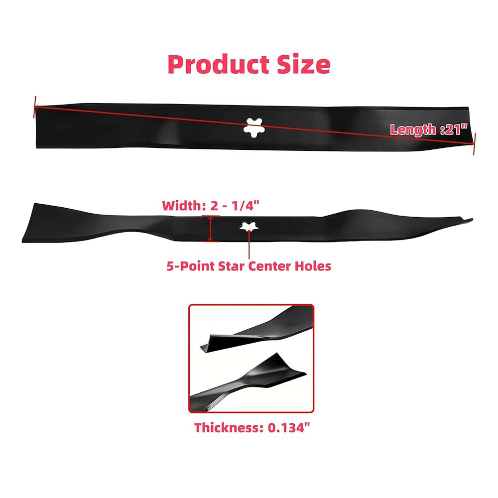 fascinatte (2팩 134149 멀칭 블레이드 Craftsman Pro Replac 데크 LT1000 149422719 깎는 YS4500 LT2000 106.7cm(42인치 - 상세 이미지 3