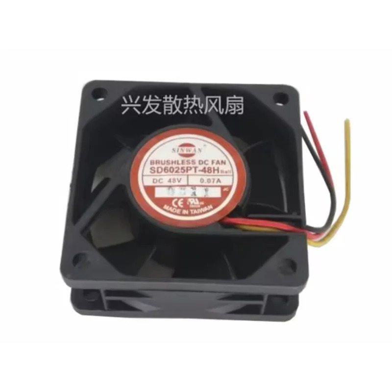 SINWAN SD6025PT-48H 서버 냉각팬 DC 48V 0.07A 3 선
