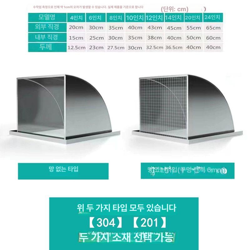 덮개 실외 상가 후드 주방 업소용 환풍기 비가림 사각형 상업용 스텐 환풍구 - 상세 이미지 5