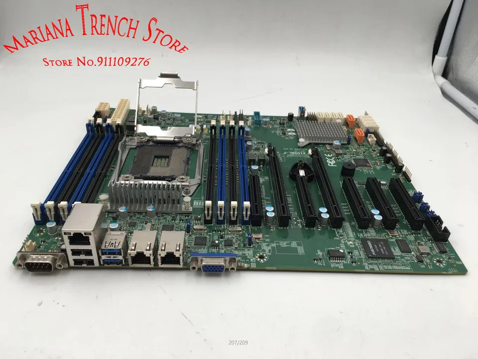 슈퍼마이크로 임베디드 마더보드X10SRL-F LGA2011 E5-1600/2600 V3/V4 패밀리 DDR4 ECC i210 듀얼 포트 GbE LAN 7 PCI-E 슬롯
