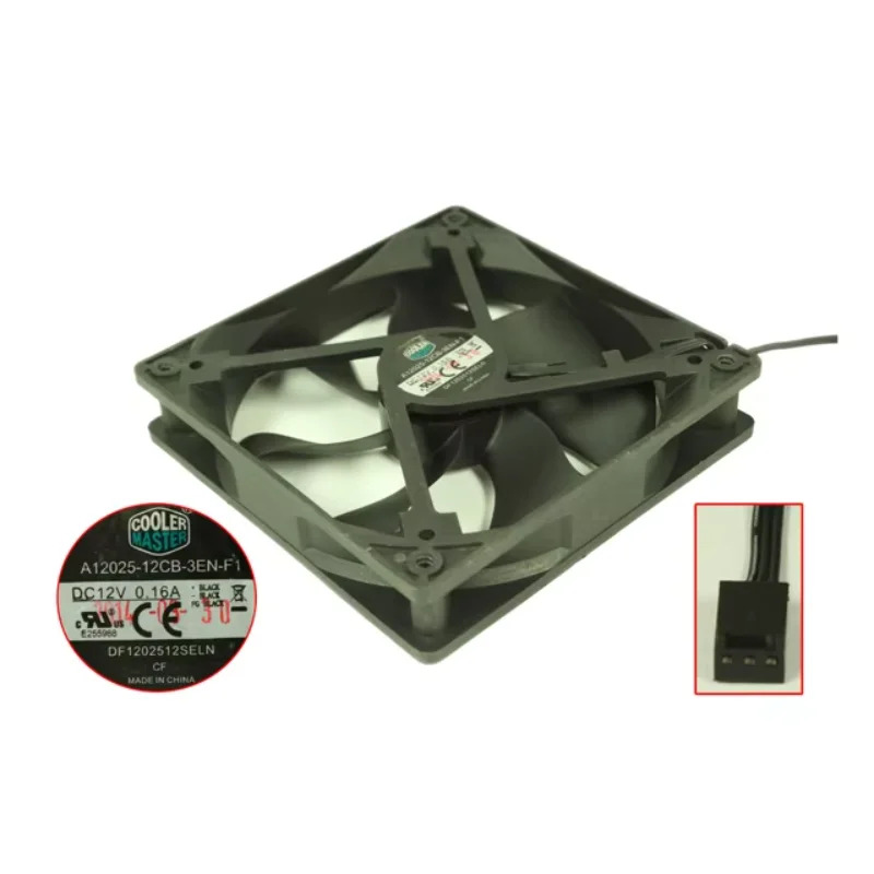 쿨러 마스터 A12025-12CB-3EN-F1 3 선 서버 냉각팬 DC 12V 0.16A 120x120x25mm