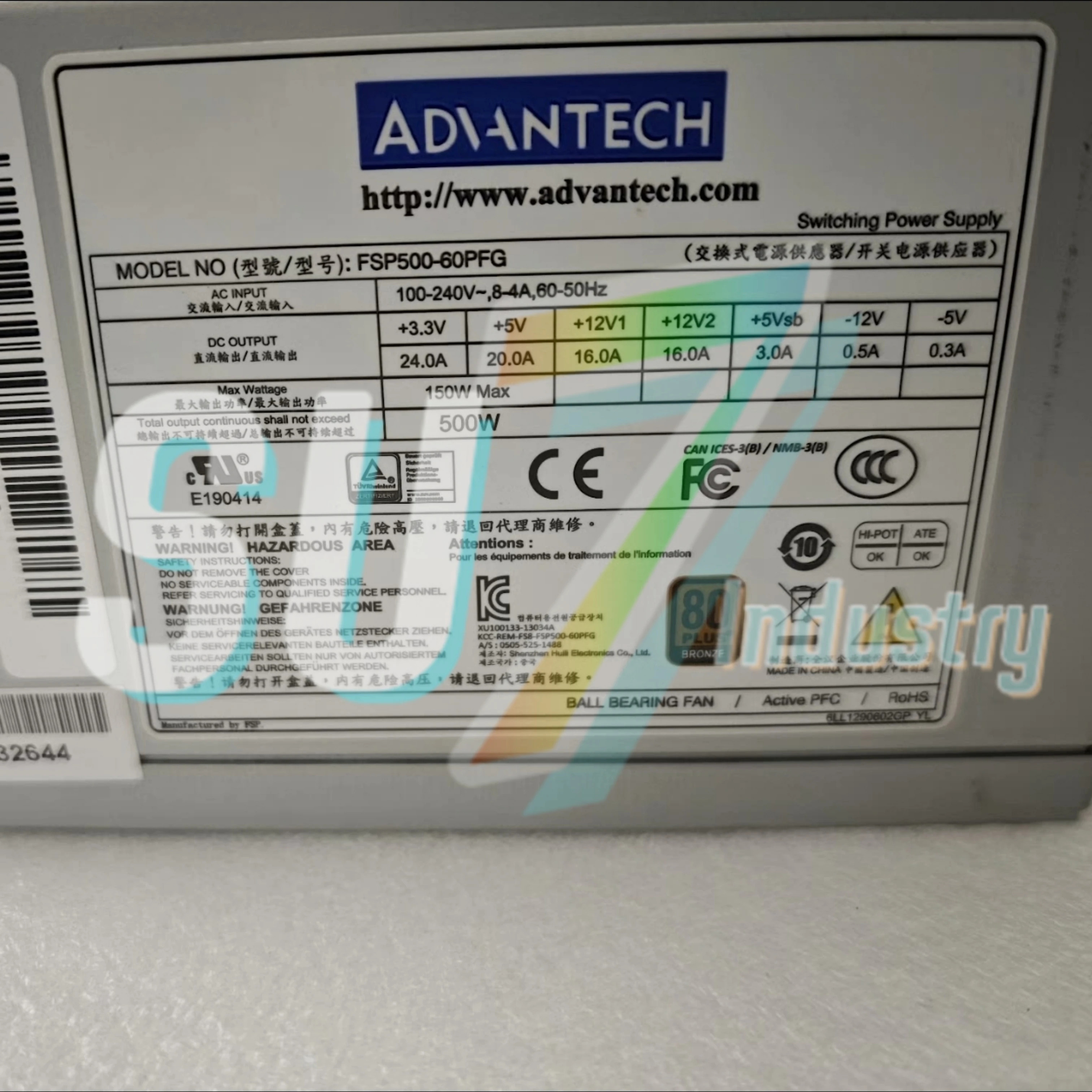 산업컴퓨터 전원공급장치 원본 FSP500-60EPN80 FSP500-60GHC FSP500-60PFG FSP500-60WSA-5K FSP500-70AGB