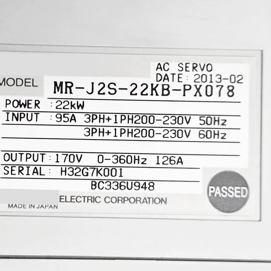 MR-J2S-22KB-PX078 서보 드라이브 신