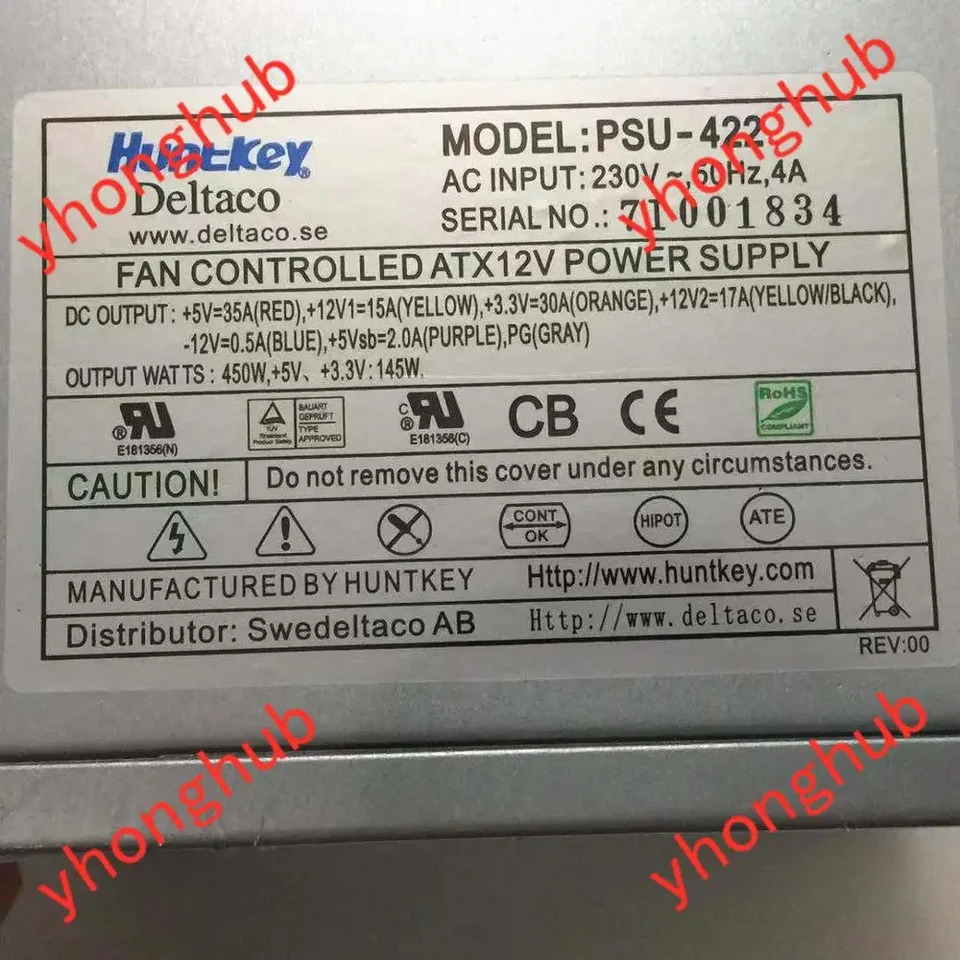 Acbel 폴리텍 서버 전원공급장치 PCE026 54Y8934 SP50H29508 00PC736 450W