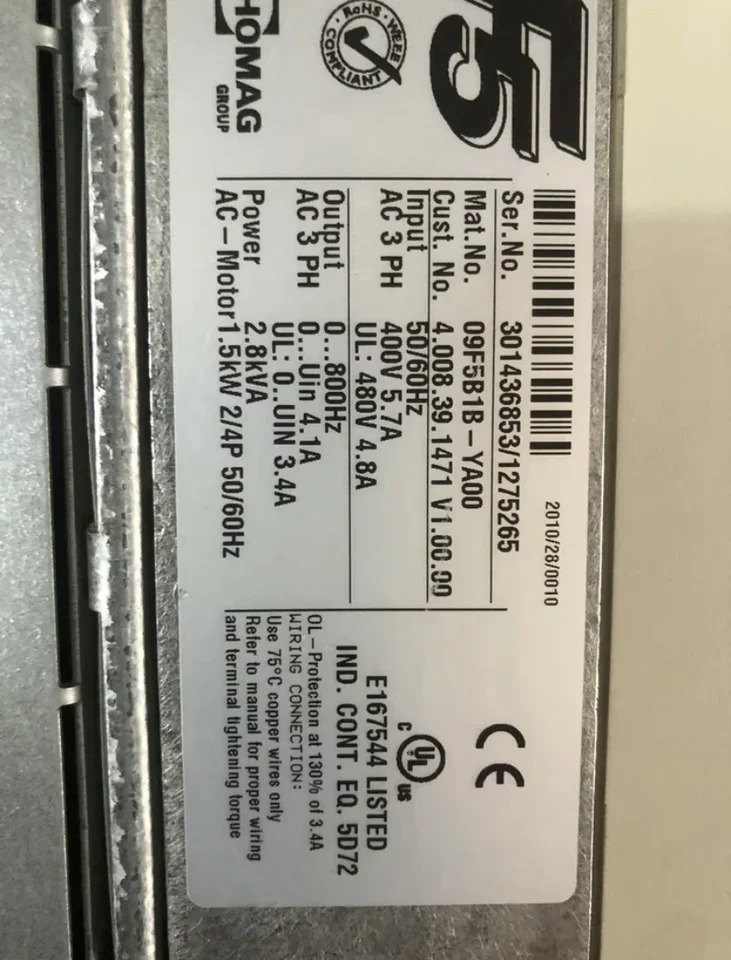 09f5b1b-ya00 리퍼 인버터 1.5kW 기능 작동 OK