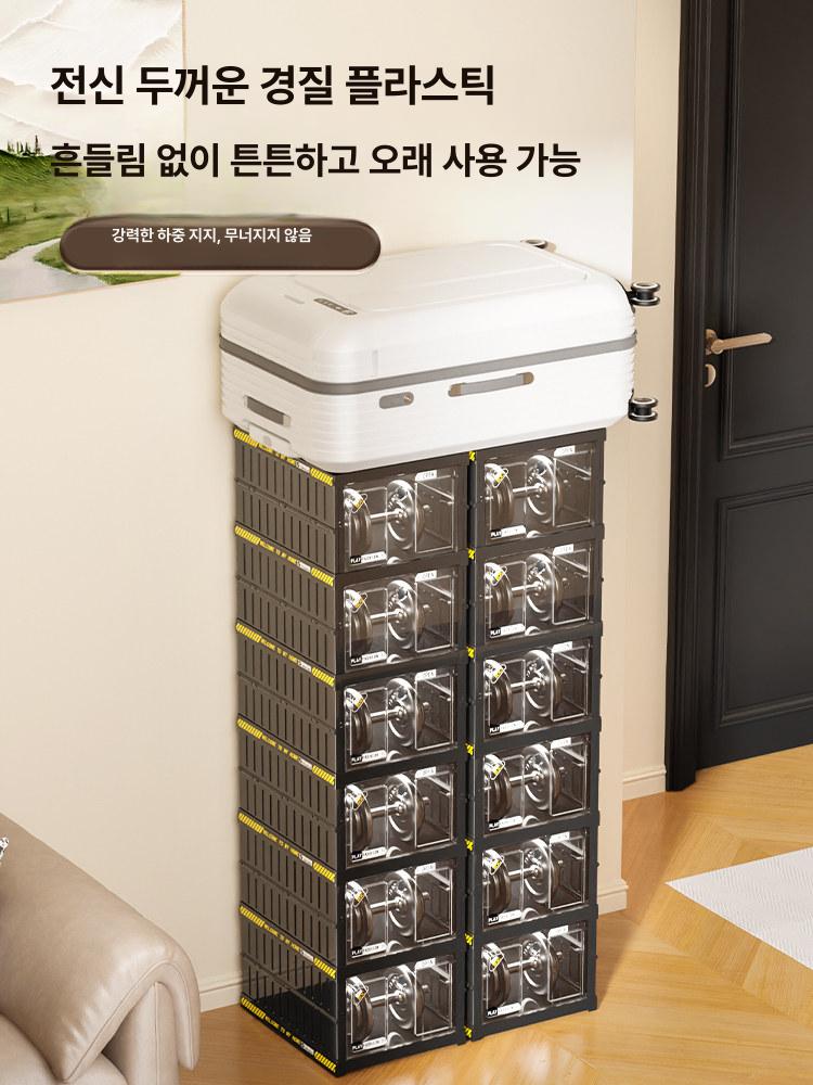 정리 신발수납함 가정용 현관 서랍형 신발케이스 신발함 투명창 접이식신발장 슈즈랙 - 상세 이미지 3