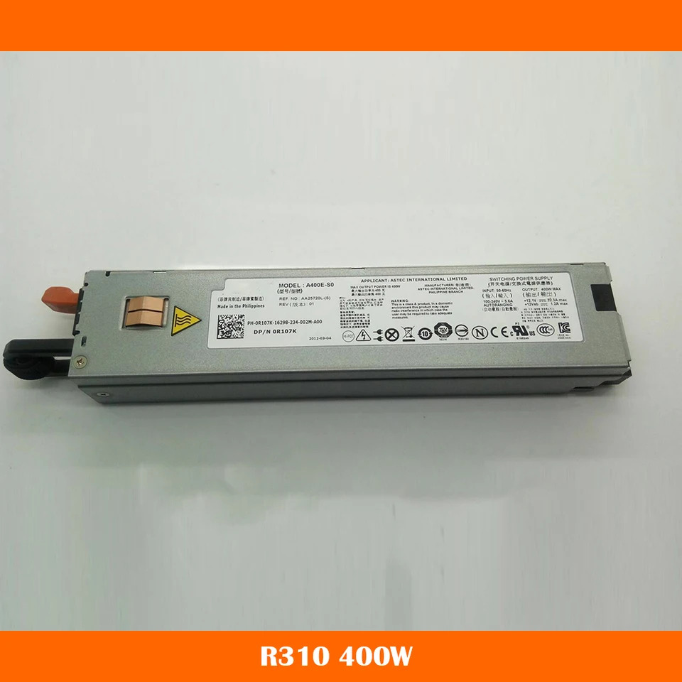 서버 전원공급장치 DELL R310 A400E-S0 0R107K R107K D400E-S0 0T130K T130K 400W