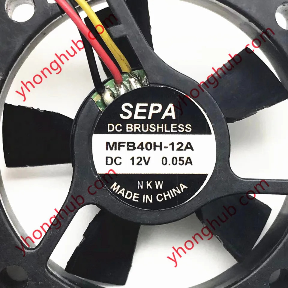 SEPA MFB40H-12A 3 선 서버 냉각팬 DC 12V 0.05A 40x40x7mm