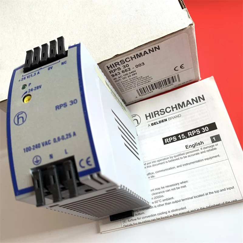 Hirschmann 전원 모듈 입력 AC100-240V 출력 DC24-28V RPS30 943662-003 신