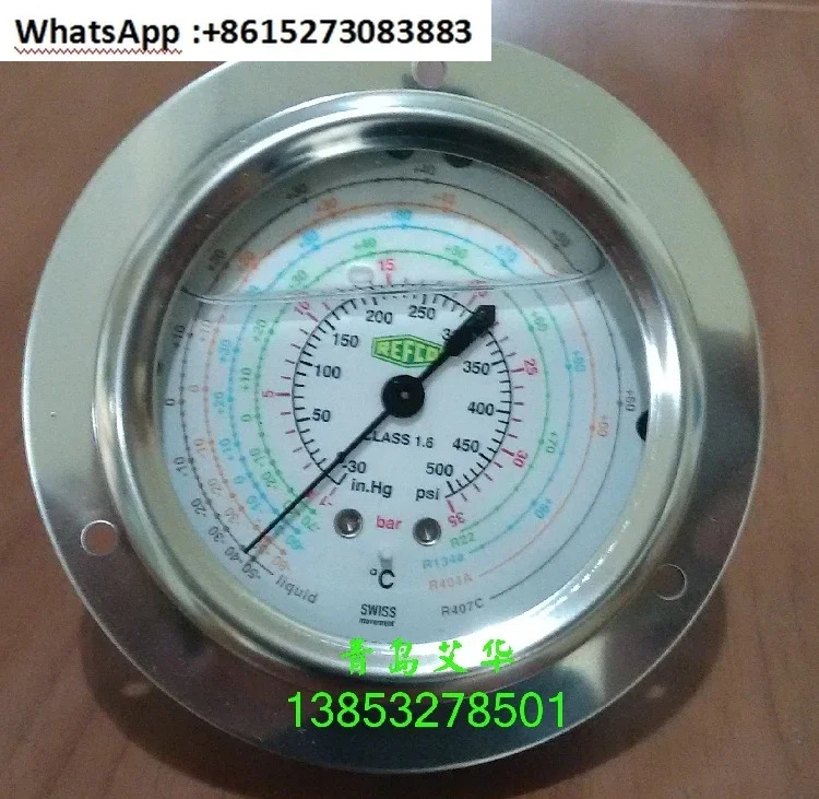 스위스 오일 냉매 압력 게이지 고압 스노우 4687574 MR-305-DS