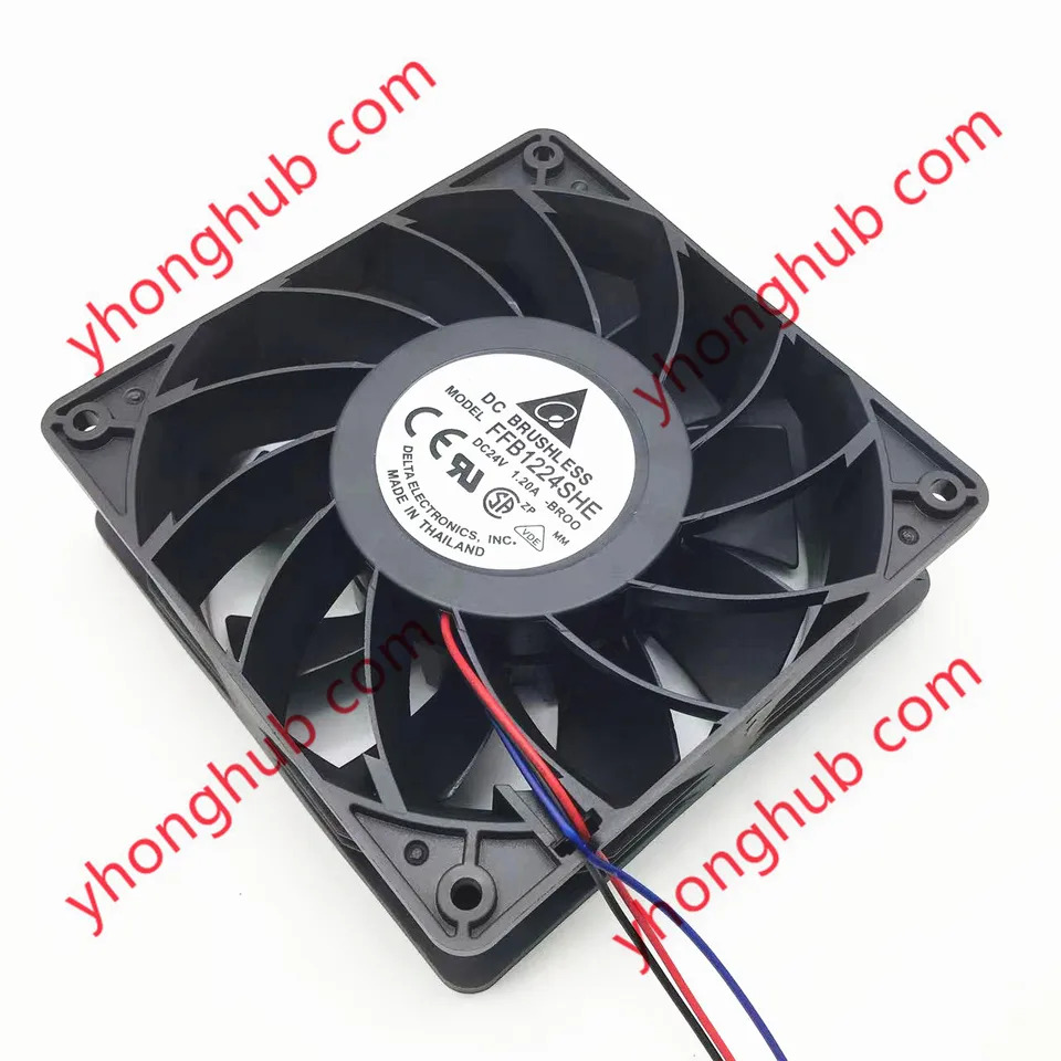 Delta Electronics FFB1224SHE BR00 DC 24V 1.20A mm 3 선 서버 냉각팬
