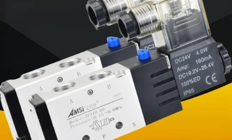 AMS호환I 솔레노이드 밸브 4V110-06 AC220V/DC24V 4V210-08 4V310-10 4V410-15