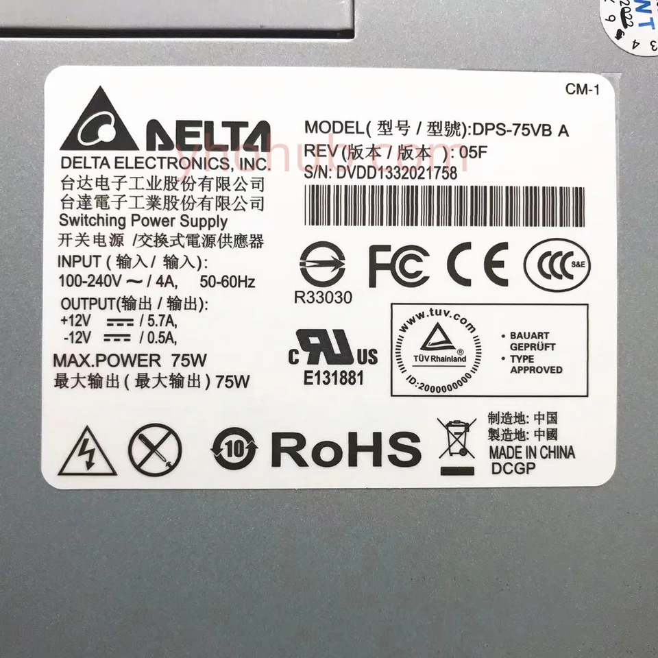 Delta Electronics DPS-75VB 서버 전원공급장치 75W