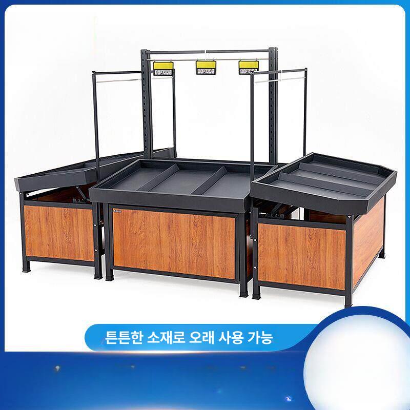 우드 진열대 스탠드 카페 가게 대형마트 과일매대 디스플레이 전시 슈퍼 계단식 - 상세 이미지 3
