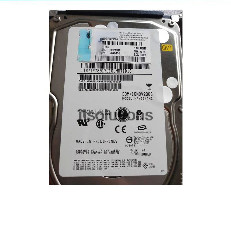 IBM 146GB 10K 3.5 U320 SCSI X 시리즈 90P1306 90P1310개