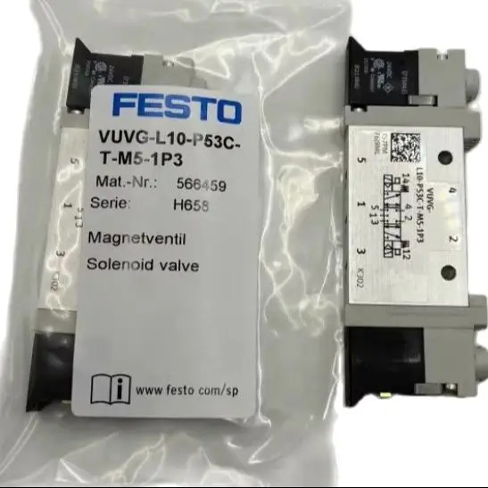 FESTO 솔레노이드 밸브 VUVG-L10-B52-T-M5-P3 VUVG-L10-B52-T-M5-IP3 VUVG-L14-M52-AT-G18-IP3 VUVG-L14-B52-ZT-G