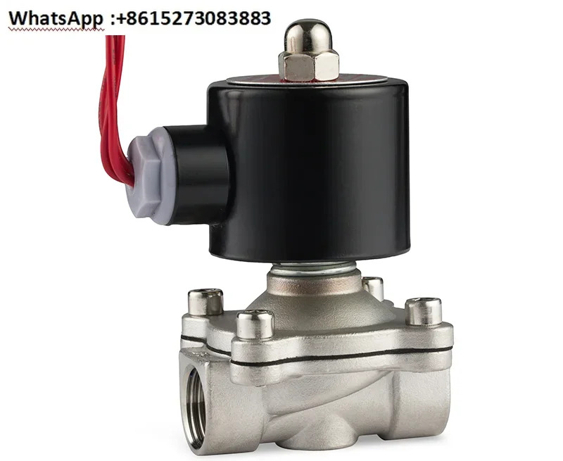 KP2W-P 정상 304 스테인리스강 솔레노이드 밸브 워터 에어 AC220V DC24V