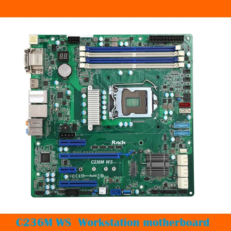 ASRock호환 C236M WS 워크스테이션 마더보드 E3-1200 v5/v6 LGA1151 단일 CPU 완전 리퍼 지원