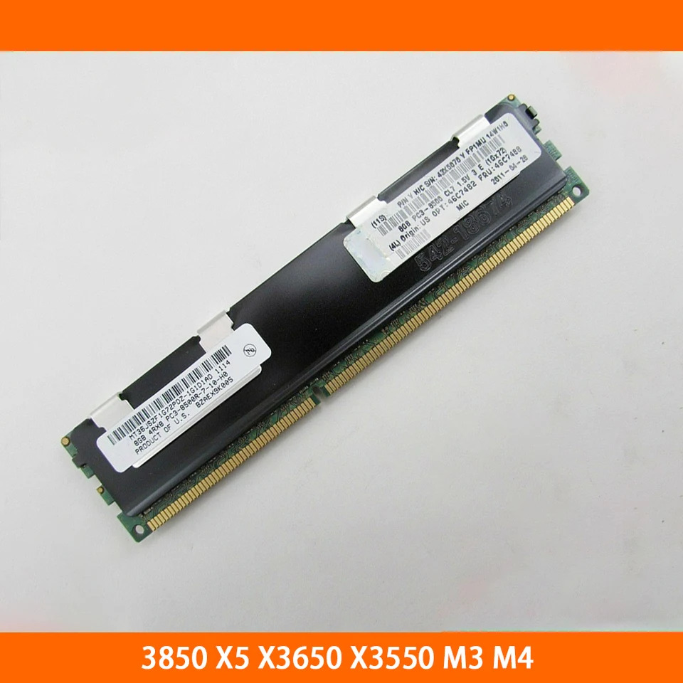IBM 3850 X5 X3650 X3550 M3 M4 49Y1398 49Y1416 46C7488 46C7482 43X5070 8GB/8G 4RX8 PC3-8500R 1066 DD