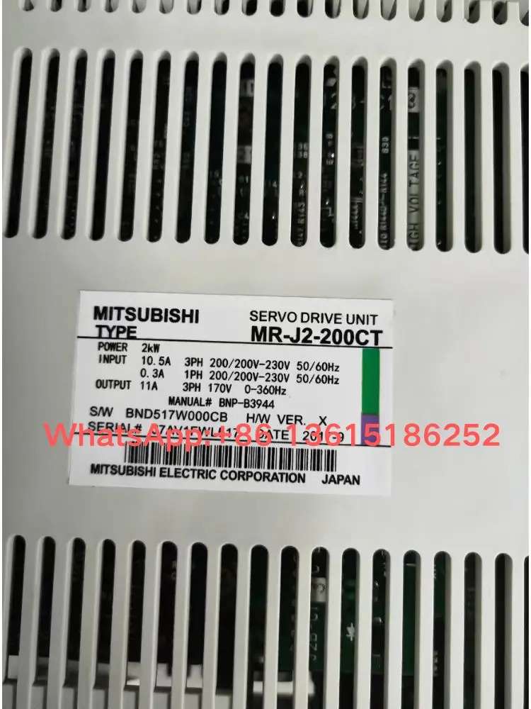 MR-J2-200CT 신형 리퍼 서보 드라이브 2kW 기능 작동 OK