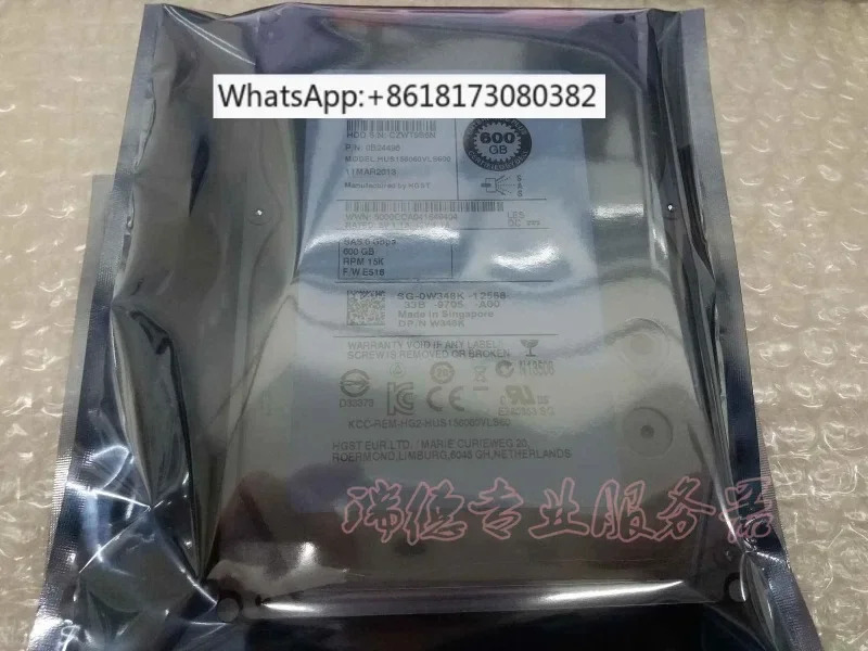 600G 3.5 인치 15K W348K 충실도 오리지널 0W348K