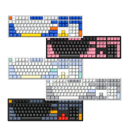 한성컴퓨터 레트로 무접점 풀배열 8K 유무선 블루투스 키보드 GK898B PRO 동그리 토이블럭2 45g