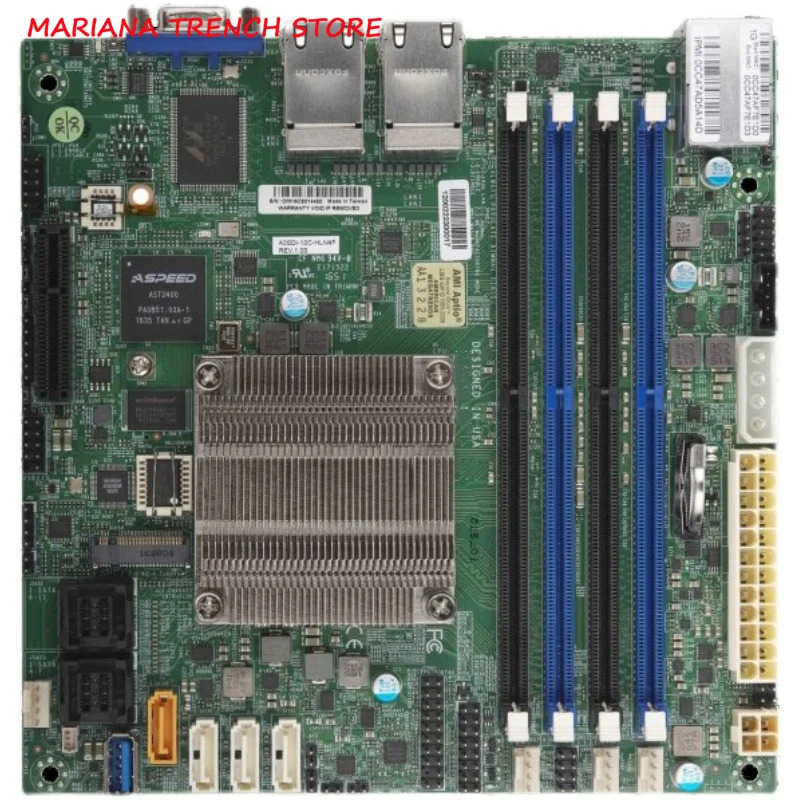 슈퍼마이크로 임베디드/IoT 마더보드A2SDI-4C-HLN4F 단일 소켓 FCBGA1310 아톰 프로세서 C3558 쿼드 1GbE LAN
