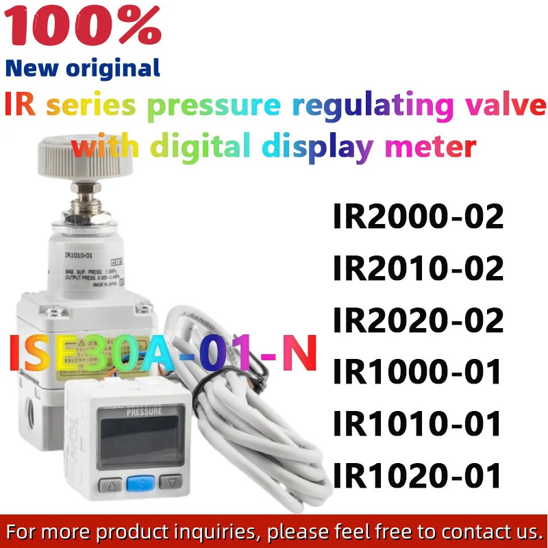 SMC IR2000-02/IR-02/IR1000-01 ISE30A-01-N 디지털 디스플레이가 정밀 압력 조절기 밸브 0.05-0.85MPa 공압