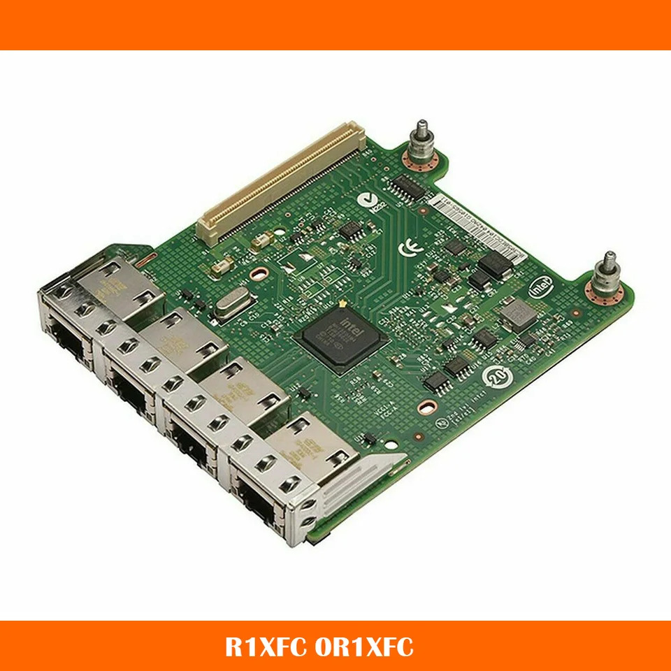 Dell I350-T4 네트워크 카드 쿼드 포트 1GbE RNDC NX3200 NX3300 R1XFC 0R 1XFC