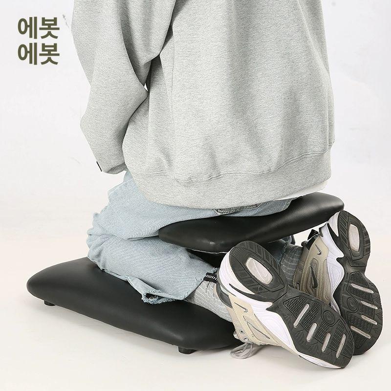 편한 좌식의자 방석쿠션 인체공학 요가 원형 명상방석 참선 양반다리 패브릭 앉은뱅이 - 상세 이미지 5