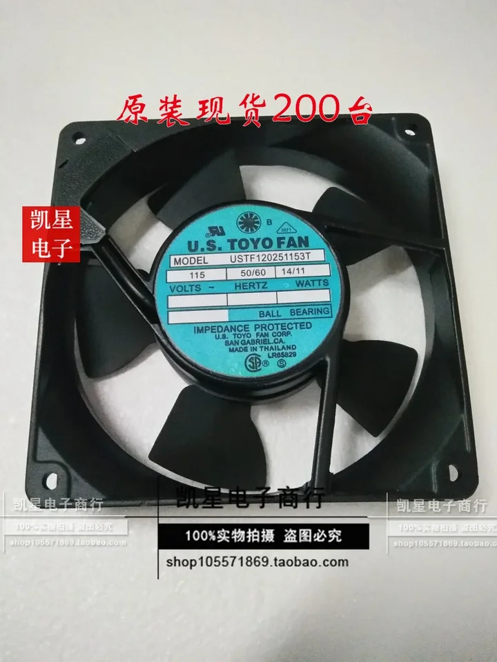 미국 토요타 USTF120251153T 서버 스퀘어 냉각팬 AC 115V 14W 120x120x25mm
