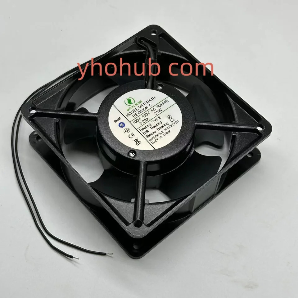MUTUAL 2 와이어 서버 냉각팬 M145FCA2H AC 200V 0.28A 150x150x50mm