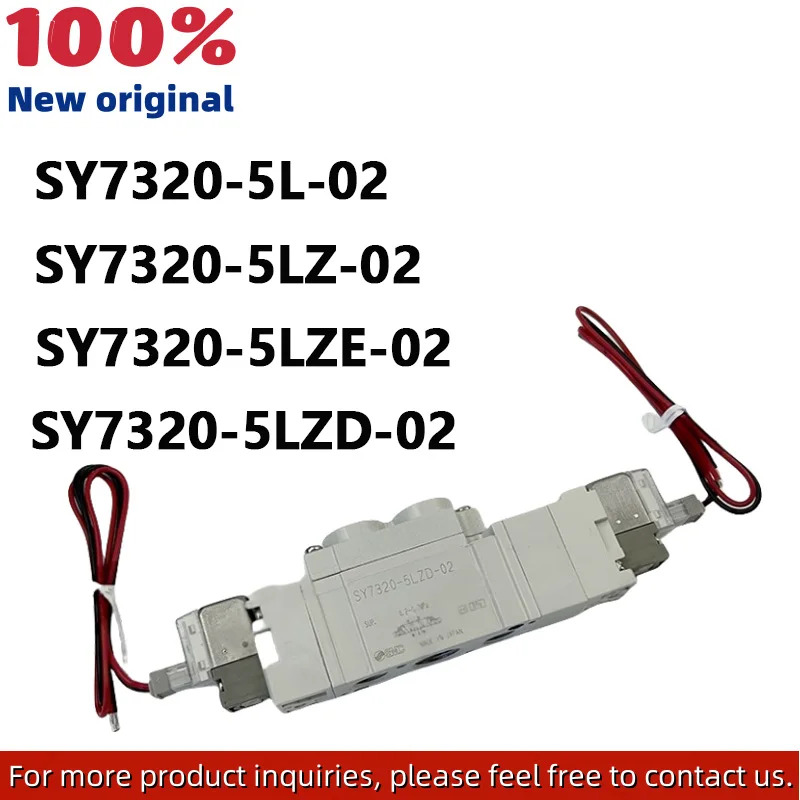 SMC SY7320-5L-02 SY7320-5LZ-02 SY7320-5LZE-02 SY7320-5LZD-02 공압 솔레노이드 밸브 수동 오버라이드 위치 잠금 장치 포함