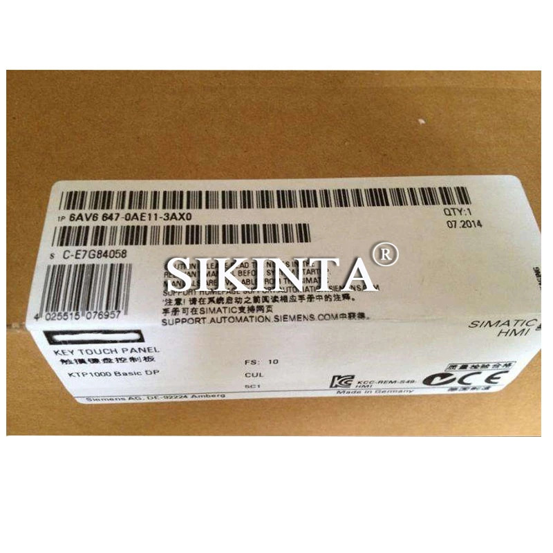 HMI SIMATIC KTP1000 유선형 패널 터치 스크린 666470-AE11-3AX0 10.4 완전 리퍼