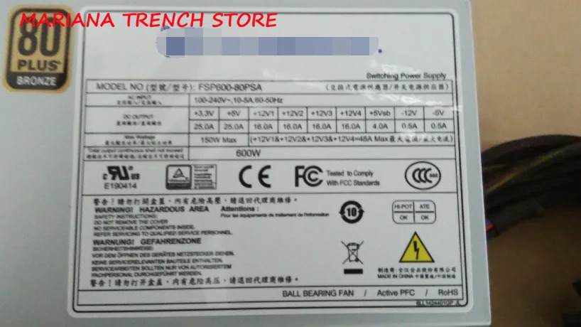 FSP600-80PSA 스위칭 전원공급장치 FSP 산업 수준