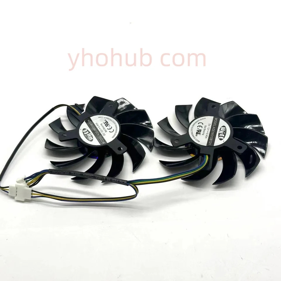 HD7870 R7 260X WHEE AGE08010B12H DC 12V 0.40A Dia. 75mm C.T.C 39mm 5 선 서버 프레임리스 팬