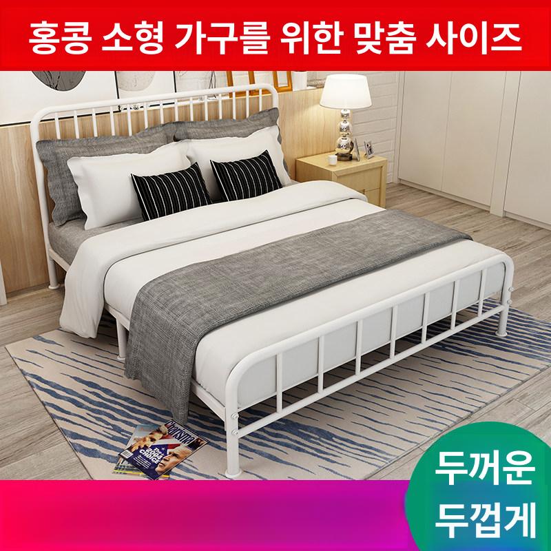 조립식 침대틀 블랙 모던 깔판 북유럽 철제침대프레임 슈퍼싱글 무헤드 간이 - 상세 이미지 2