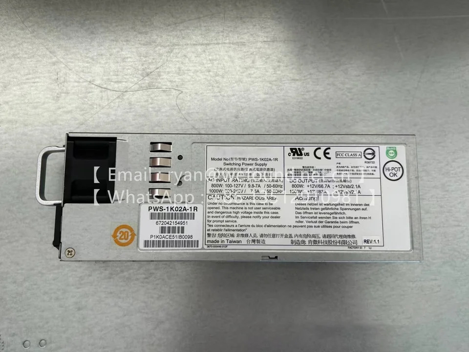 PWS-1K62A-1R PWS-1K02A-1R PWS-501P-1R PWS-501P-1R7 예비 전원공급장치 500W 1000W 1600W 1U